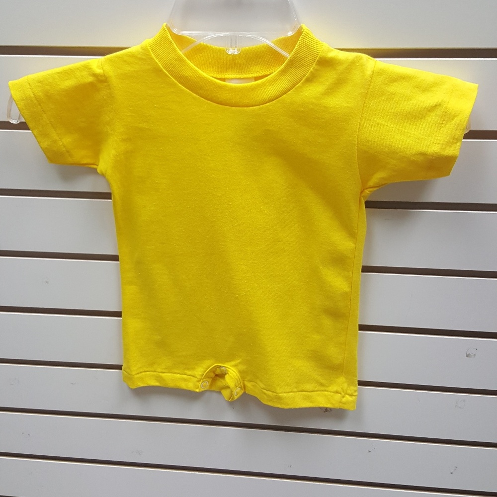 Rabbit Skins T-Shirt Romper, Bright Yellow NWOT